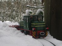 Diesellok mit Schneepflug